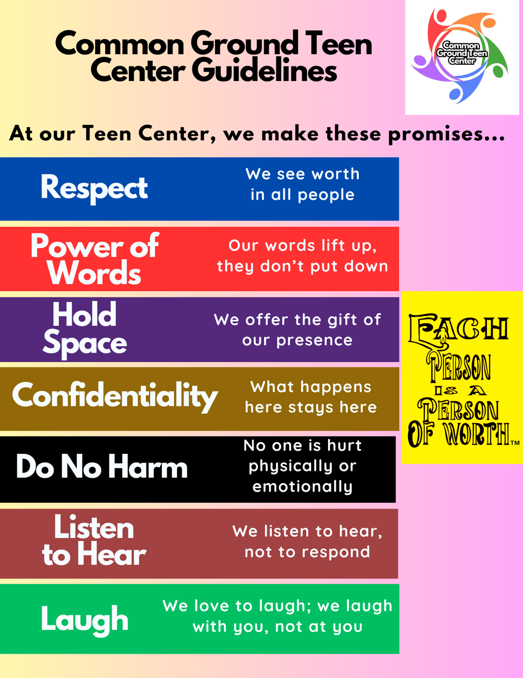 Teen Center Guidelines