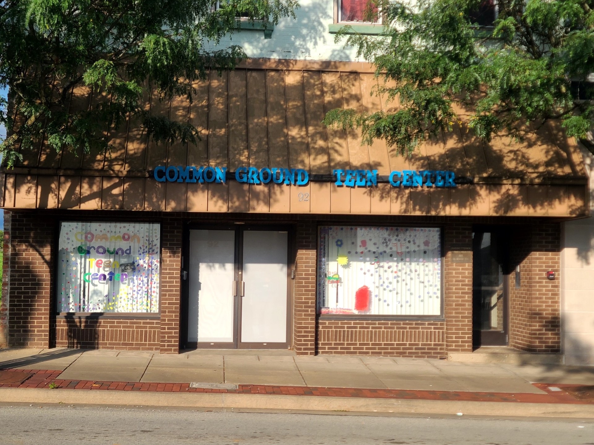 Common Ground Teen Center exterior storefront